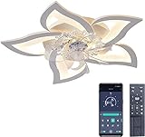 AiPaiTe Deckenventilator mit Beleuchtung, Modern LED Dimmbar Deckenbeleuchtung...