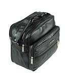 Stabile Arbeitstasche Flugumhänger Flugbegleiter Umhängetasche Messenger Bag schwarz...