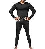 Body Glove 2-teiliges Herren-Unterwäsche-Set, mit Fleece gefüttert, warm, isoliert,...