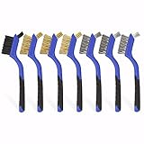 VASTOOLS Hand-Drahtbürsten Satz 7-teilig, 3x Messing-Drahtbürste, 3x...