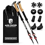 ALPIN LOACKER Teleskop Wanderstöcke Aluminium mit Korkgriff I Leichte Nordic Walking...