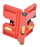 Aqbau® Eckwasserwaage Pfostenwasserwaage mit magnet - Kunststoff...