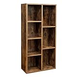 VASAGLE Bücherschrank, Bücherregal, mit 7 Fächern, Büroregal, Würfelregal,...