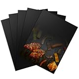5er Set 40x30 cm BBQ Grillmatte, Backpapier, Antihaft Grillmatten, Wiederverwendbar,...