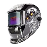 Automatik Schweißhelm Automatische Verdunkelung Schweißmaske + Solarzellen, inkl. 2...