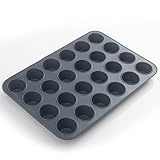 Mini Muffinform aus Silikon für 24 Muffins, Antihaft Muffinblech Antihaftbeschichtet...