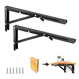 2 Pcs Klappkonsole Schwerlast, 400 mm Klappkonsole mit Platzsparendem...