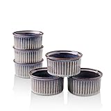 KOOV Soufflé-Schalen aus Keramik, 237 ml, Porzellan-Förmchen zum Backen und Kochen,...
