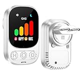 LSENLTY Gasmelder, 3-in-1-Plug-in Gaslecksuchgerät (Gas, Temperatur und...
