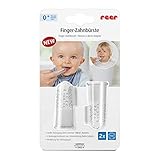 reer 79249 Finger-Zahnbürste Silikon 2 Stück, Baby-Zahnbürste aus Silikon, latexfrei,...