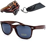 Netrox® - Sonnenbrille für Herren & Damen in Holzoptik mit Brillenetui -...
