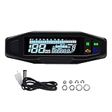 KAOLALI Universal-Digital-Tachometer für Motorrad, mit LCD-Display, Vergaser,...