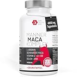 200 Maca Kapseln hochdosiert 4800mg je Tagesdosis – mit L-Arginin,...