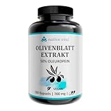 NEU! Olivenblatt Extrakt - 50% Oleuropein - 700mg pro Tagesdosis - 180 Kapseln - Made in...