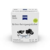 ZEISS Brillen-Reinigungstücher mit Alkohol 200 Stück zur schonenden & gründlichen...