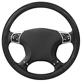 GLOSKIN Lenkradbezug Leder, Auto Lenkradbezug, 37-38 cm Steering Wheel Cover,...