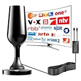 DVBT2 Antenne, zimmerantenne DVB-T & DVB-T2 Antennen mit Verstärker, Großer...