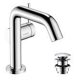 hansgrohe Tecturis S Fine - Waschtischarmatur mit Push-Open Ablauf,...