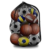 BROTOU Extra Groß Fußball Ballnetz für 10-15 Bälle, Große Tasche Ballsack mit...