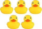 Badeente Gummiente Quietscheente Badespielzeug für Kinder Float and Squeak Mini...