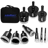 ASNOMY 10Pcs Diamant Fliesenbohrer Set, 6-50mm Gezahntes Diamantbohrer Lochsägen mit...