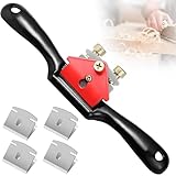 Yuiturt Schweifhobel für Holz, Verstellbarer Schabhobel mit 4 Ersatzklingen, Hochwertiger...