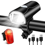 LED Fahrradlicht Set, STVZO Zugelassen Fahrradbeleuchtung Fahrradlampe...