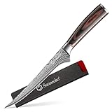 Sunnecko Filetiermesser 18CM Profi Küchenmesser - Ultra Scharfe Messer für Schneiden,...
