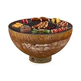 blumfeldt Savage Feuerschale mit Grill, Ø Feuerschale: 60,5 cm, Wasser- und frostfest,...