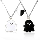 Telooco 2 Stück Geister Anhänger Freundschaftskette Magnetische Friendship Necklace...