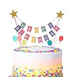 Phoetya Alles Gute zum Geburtstag Kuchen Topper Bunting Set, Regenbogen Kuchen...