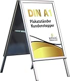 König Werbeanlagen B-Ware Plakatständer Keitum DIN A1 silber | Ecken auf...