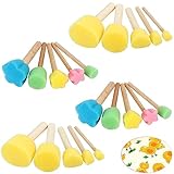 Schwammpinsel, Malerei Schwamm Pinselset aus Schaumstoff Schwammstupf Pinsel Set...