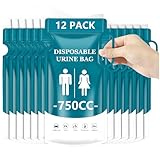 flintronic 12 Stück Tragbares Urinal für Unterwegs, 750ml Einweg-Urinbeutel mit Gel mit...