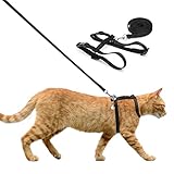 Nobleza Katzengeschirr mit Leine, Verstellbare Nylon Geschirre Katzenleine, für...