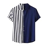 BOTCAM Arbeitskleidung Hemd Herren Hemd-Knopf Daunkragen Casual-Druck Herren...