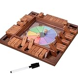 Würfelspiele Für Kinder | Holz Würfelbrettspiel,Rechenspielzeug Vierseitig Für Eltern...