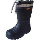 DEMAR Eva federleichte Kinder Gummistiefel mit Stulpe gefüttert Mammut-S (26/27, Graphit)