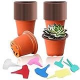 TAIHOBO Anzuchttöpfe, 11,5cm Blumentopf, 60 Stück Pflanzentopf Kunststoff, Blumentöpfe...