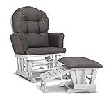 Graco Parker halbgepolstert Schieber und Krankenpflege Ottomane, weiß/grau