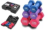 INCENTIVUS 10kg Neopren Hanteln Set Damen Gewichte mit Tragetasche Neopren...