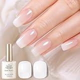 Born Pretty Gellack Milchig Weiss, Gel UV Nagellack Natur Jelly Transparent...