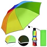 DealKits Kinder Regenschirm, Kinderschirm Mini Regenbogen Leicht Regenschirm...