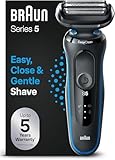Braun Series 5 Elektrorasierer, EasyClean Rasierer Herren, Wet & Dry, Geschenk...