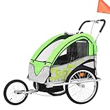 Jog/Ride Fahrradanhänger für Kinder, Fahrradanhänger für Kinder, Edelstahl...