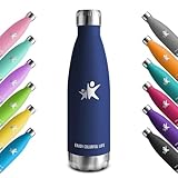 KollyKolla Thermosflasche 500ml, Trinkflasche Edelstahl Kohlensaeure Geeignet,...