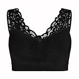 UnsichtBra Spitzen Bustier Damen BH ohne Buegel | Wohlfühl Bustier Top mit...