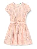 United Colors of Benetton Mädchen Vestito 4YRTCV017 Kleid, Rosa Chiaro a Fantasia 68D, S