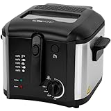 Clatronic® Friteuse mit Fett | 2,5 Liter | Fritteuse 130-190°C | Geruchs- und...