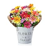 HOTLIKE Künstliche Pflanzen Deko Blumen, Künstliche Blumen für Außen Innen...